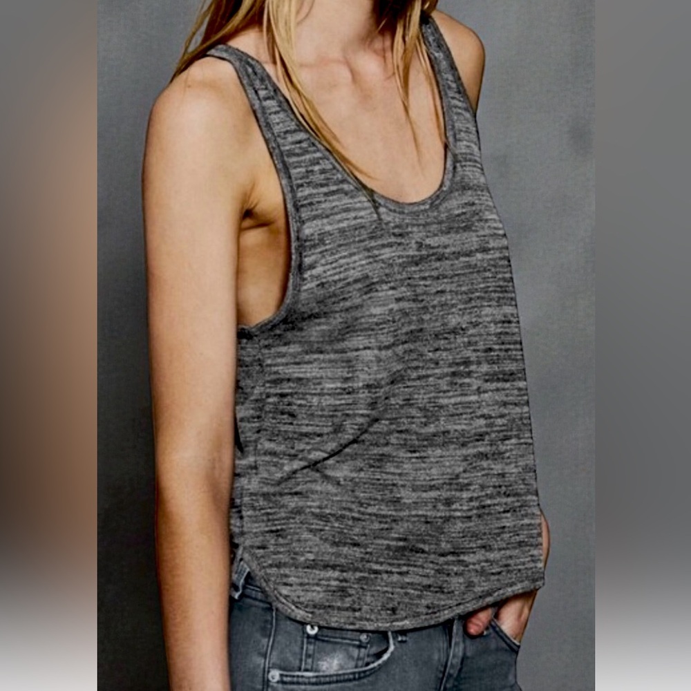 Ray & Bone - Marled Dark Gray Sleeveless Tank - Small